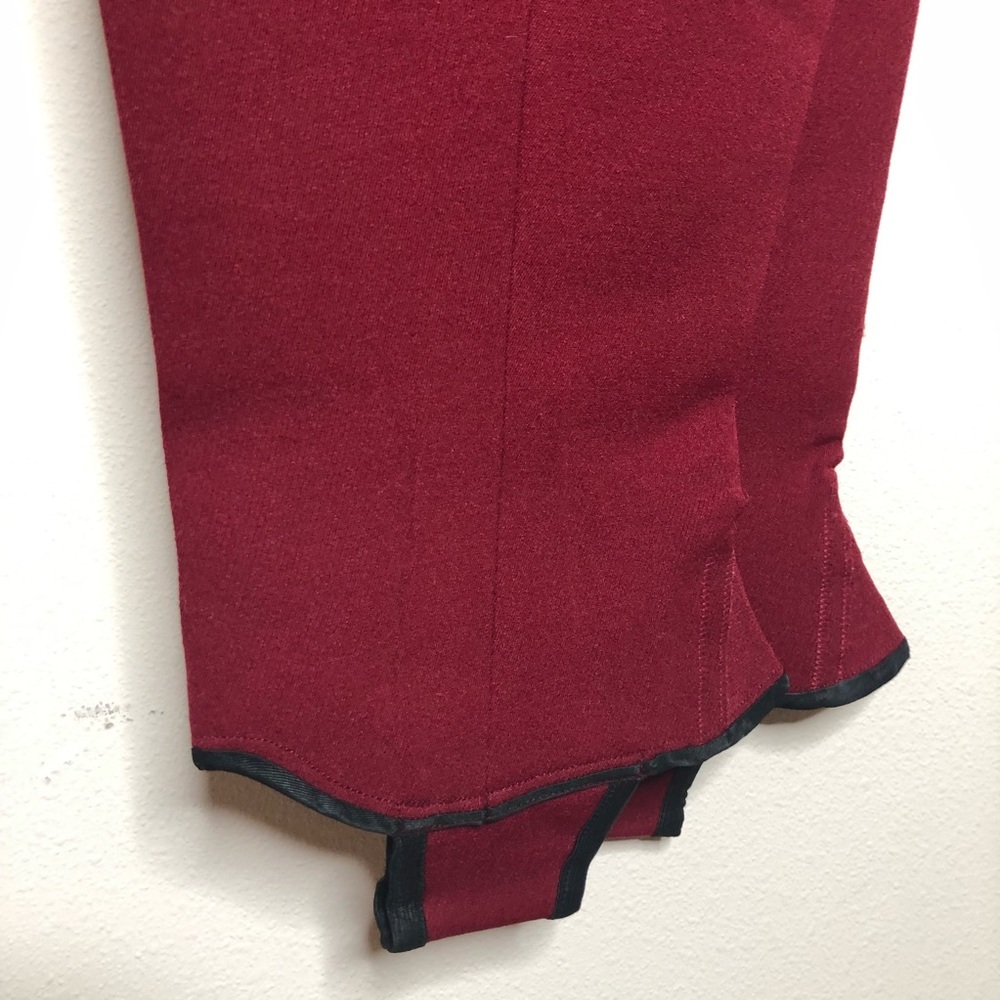 🕶️1960s⚡️VINTAGE wool Bogner red merlot stirrup ski pants 28 - Picture 7 of 8